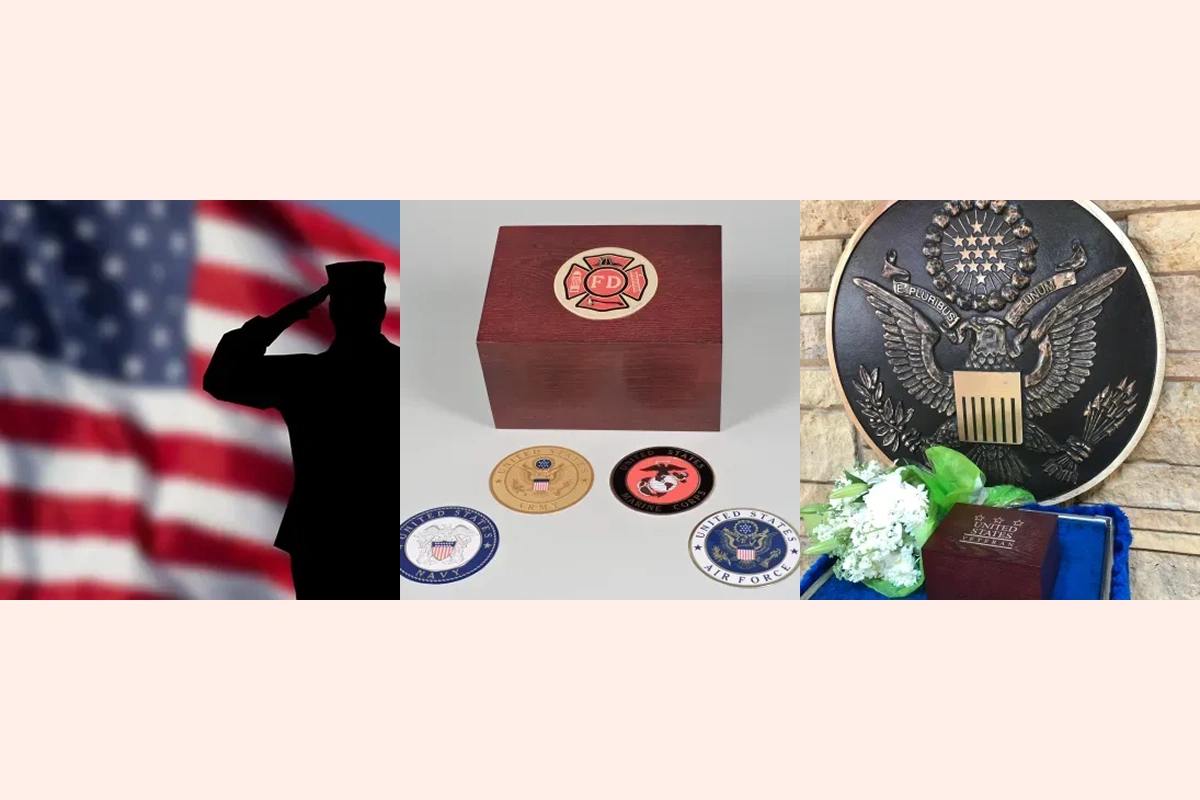 American flag, Veteran Urn-Journey Cremations